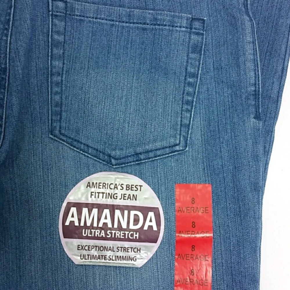Gloria Vanderbilt Jeans High Waisted Blue Amanda - Picture 8 of 8